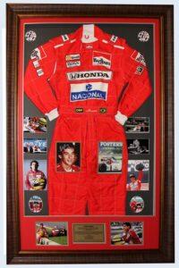 Ayrton Senna Replica Racing Suit with Signed Photo